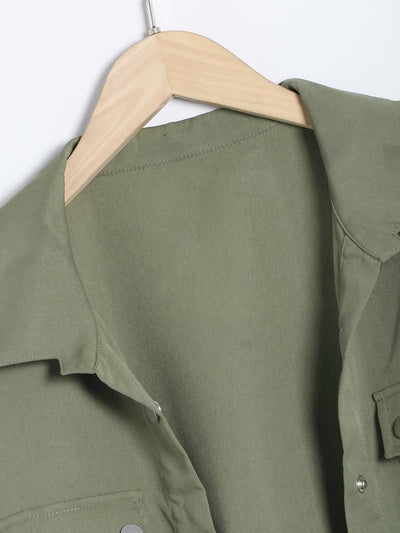 Lisette | Army green loose-fitting blouse