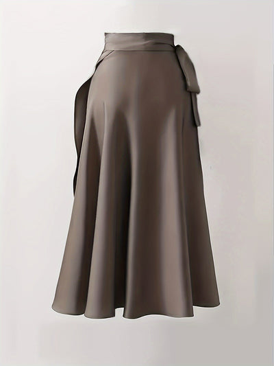 Lara | High-waisted wrap skirt in elegant solid color