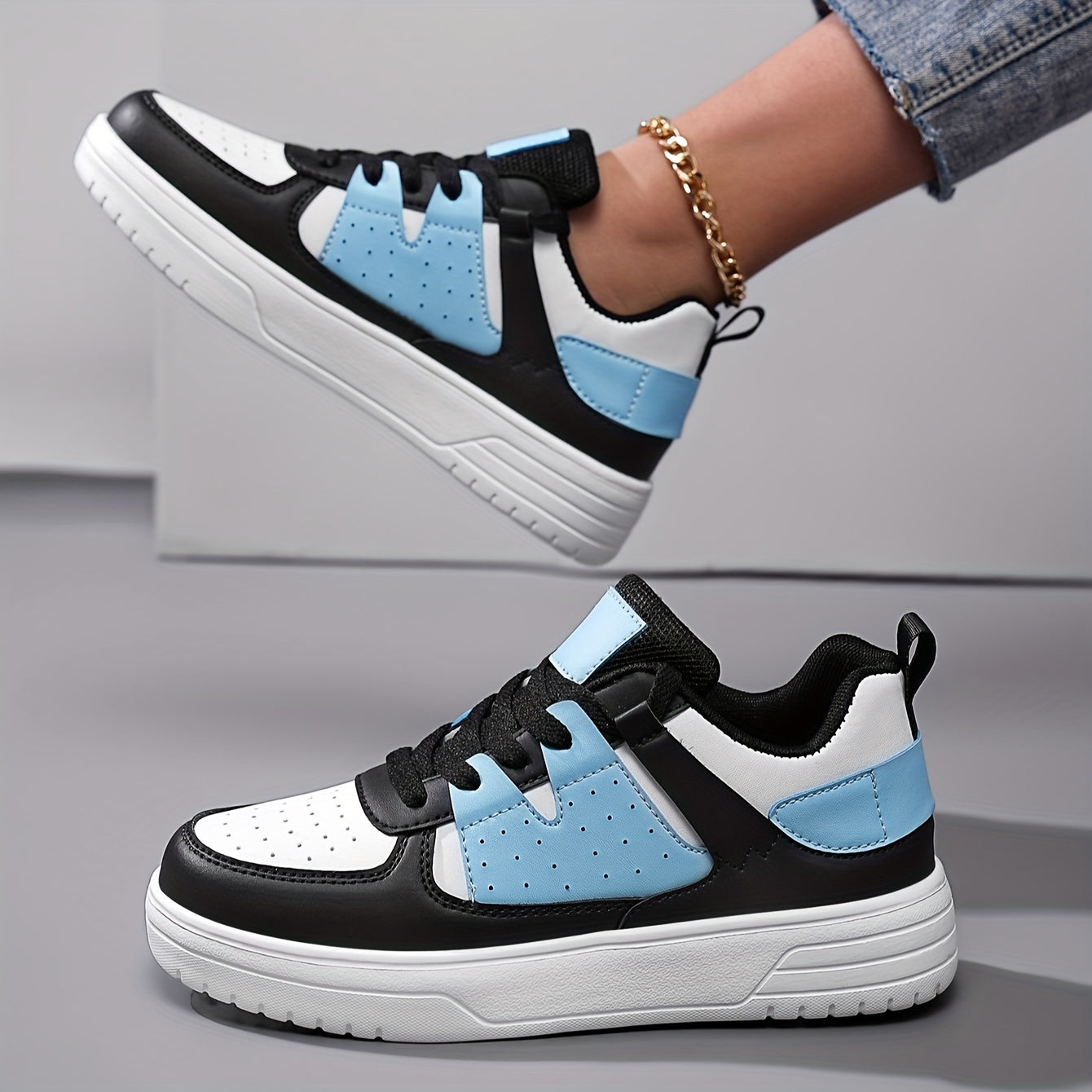 Joyce | Casual women's sneakers with color block and soft sole