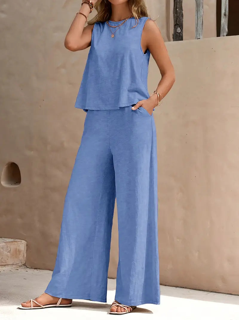 Bohemian Linnen Twee Delige Set voor Vrouwen
