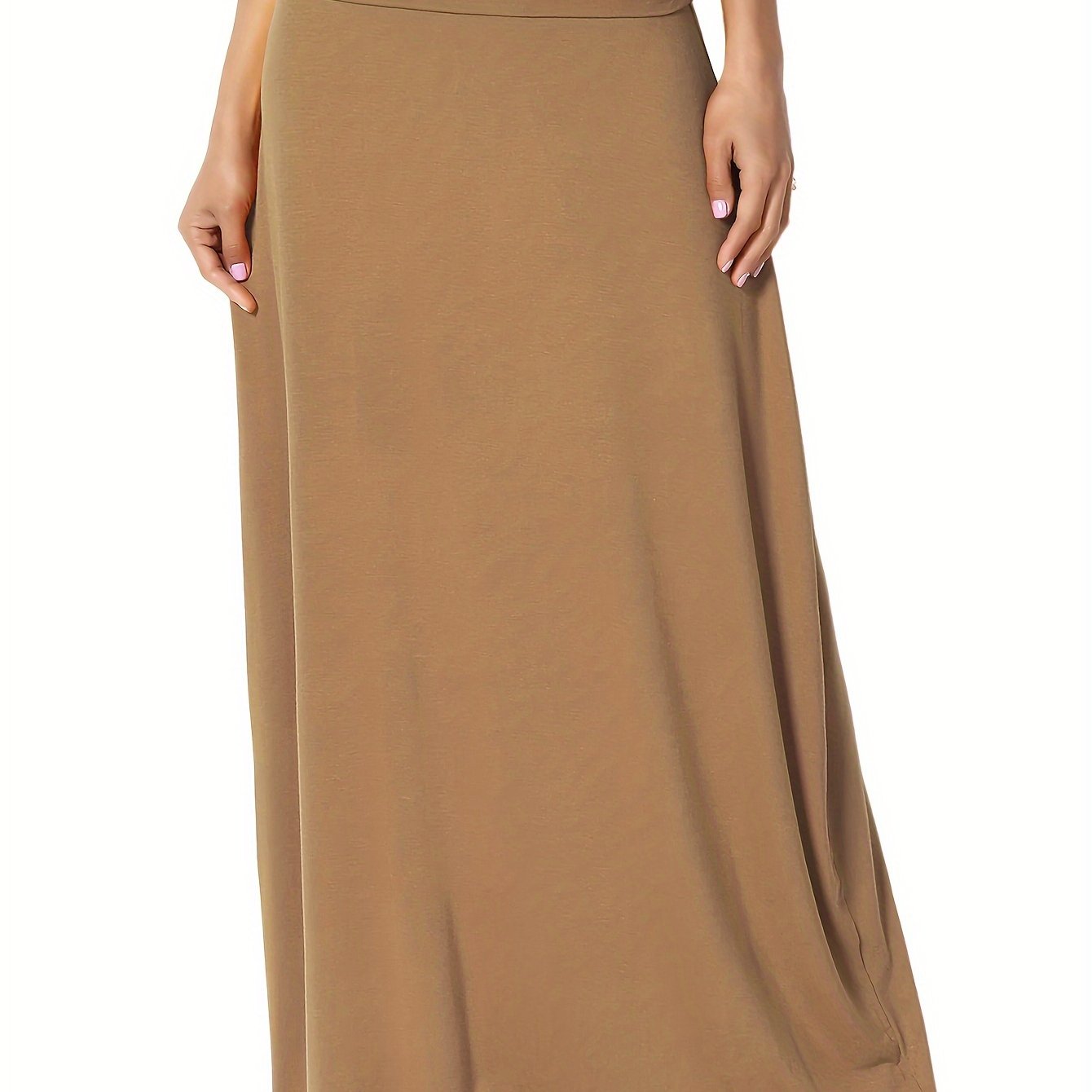 Evelien | Plain maxi skirt with high waist