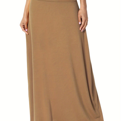 Evelien | Plain maxi skirt with high waist