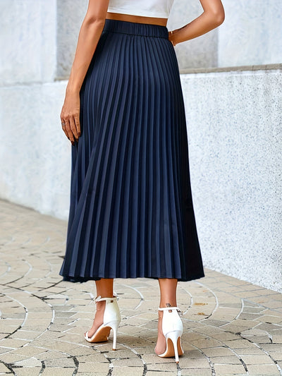 Sophie | Elegante A-lijn midi rok in solide kleur