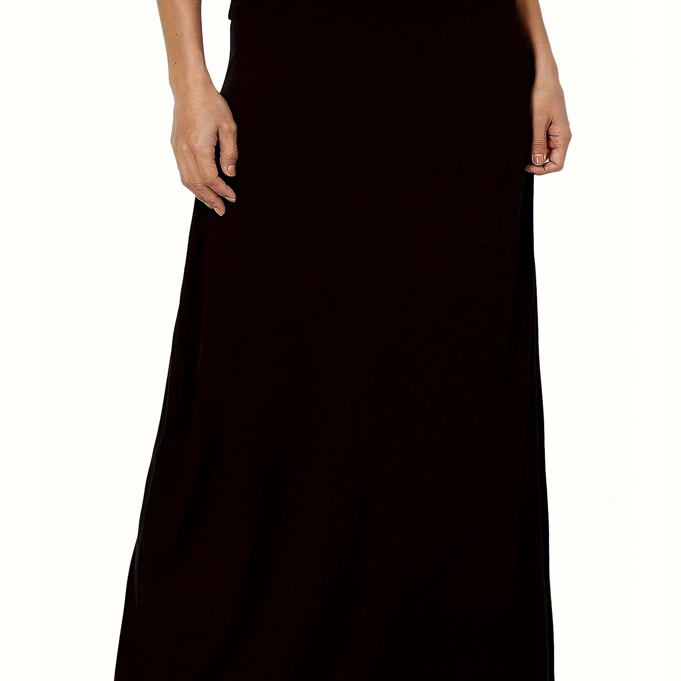 Evelien | Plain maxi skirt with high waist