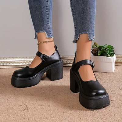 Mara | Modieuze dames pumps met hoge hak en enkelband