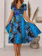 Abiyah - Bohemian casual jurk met korte mouwen
