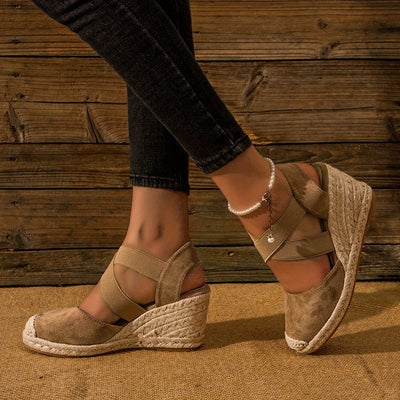 Nina | Dames espadrilles met sleehak