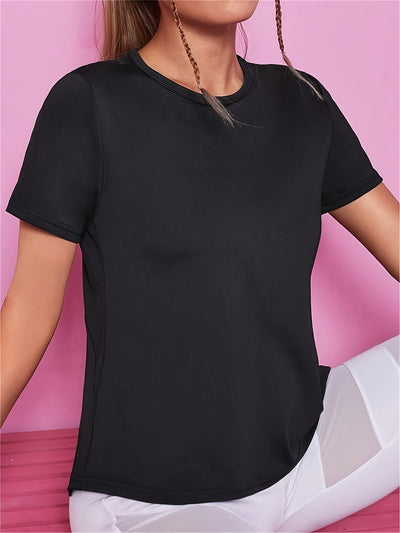 Lotte | Quick-drying women's sports shirt with short sleeves and breathable mesh contrast
