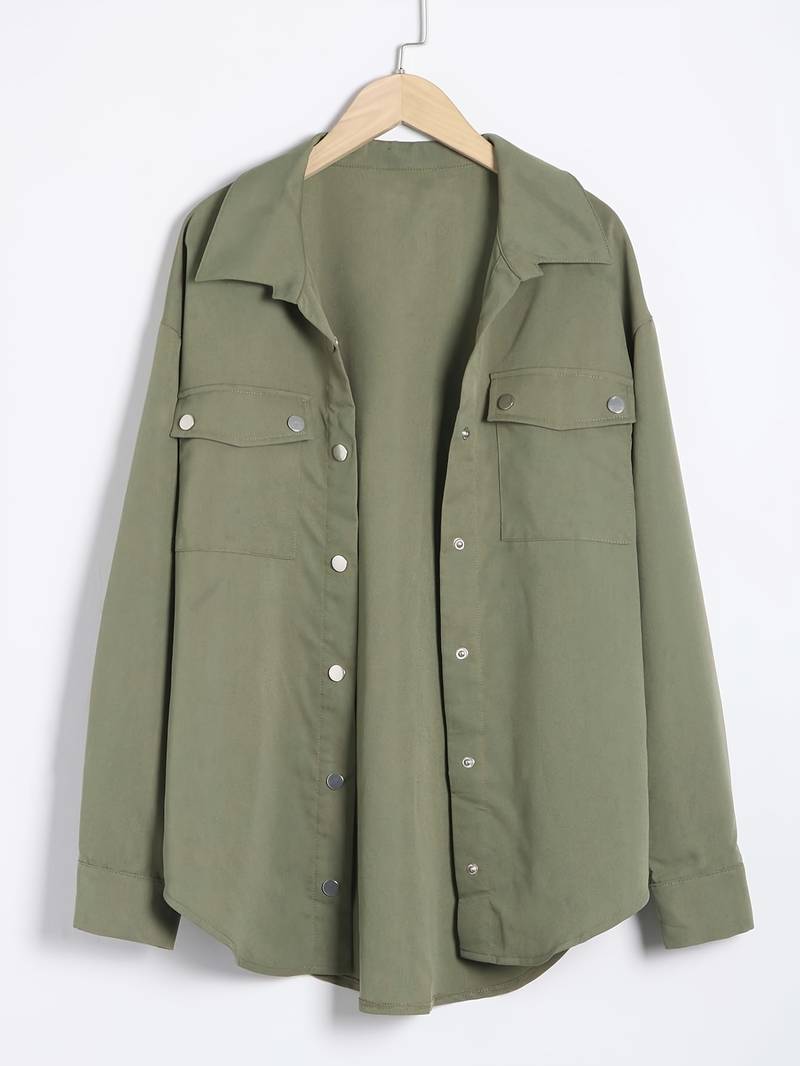 Lisette | Army green loose-fitting blouse