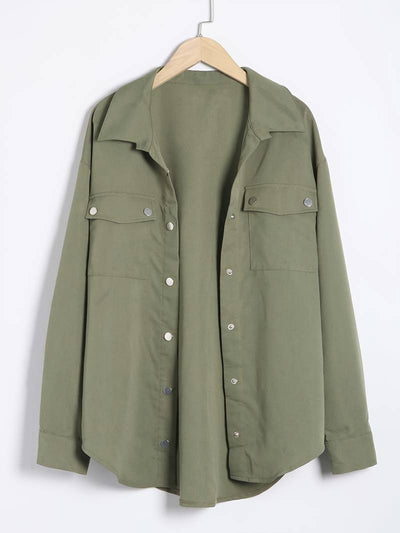 Lisette | Army green loose-fitting blouse