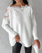 Margaux - Kanten Paneel Off Shoulder Tops