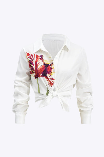Fiona - Bloemenprint Lange Mouwen Dames Shirt