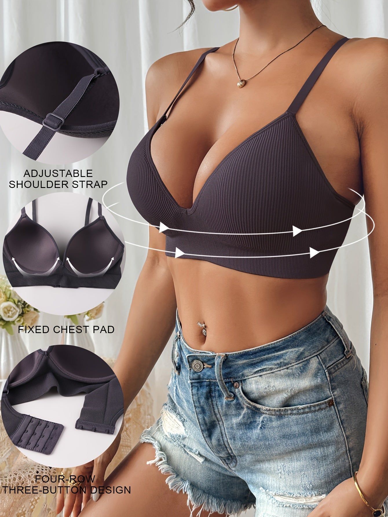 Sophie | Sexy slim push-up BH met antislip en ademend design
