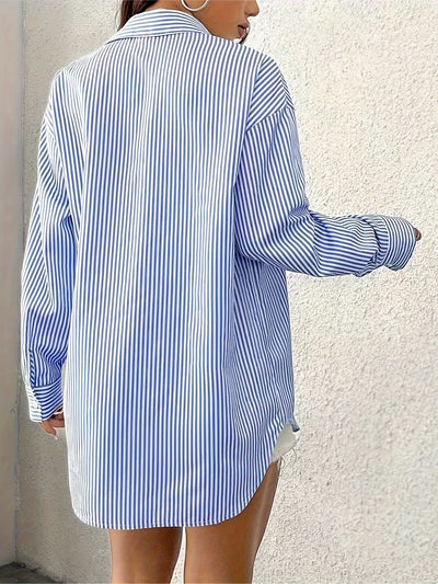 Emma | Chic striped women's shirt with long sleeves