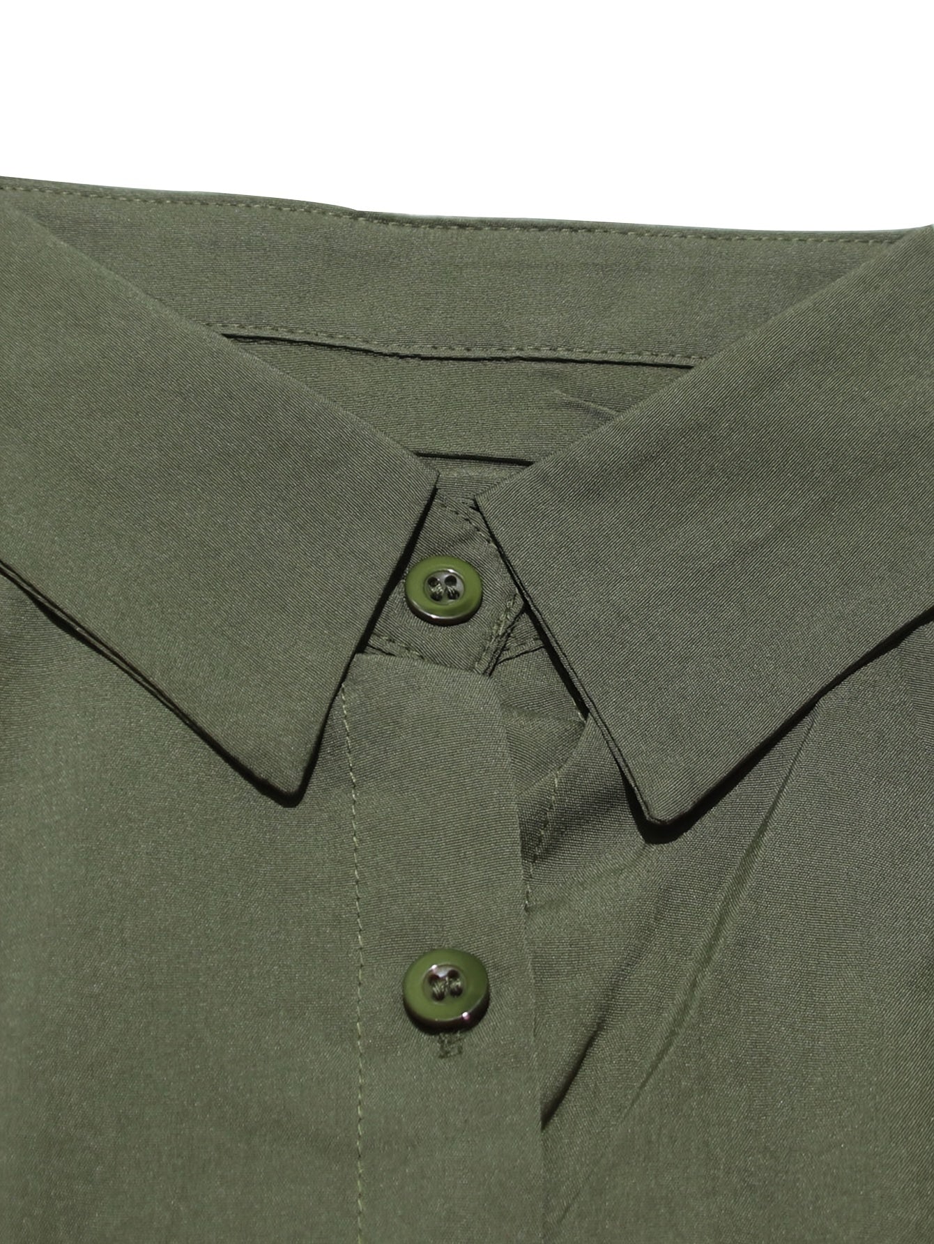 Lara | Casual overhemdjurk met geplooide taille en lantaarnmouwen
