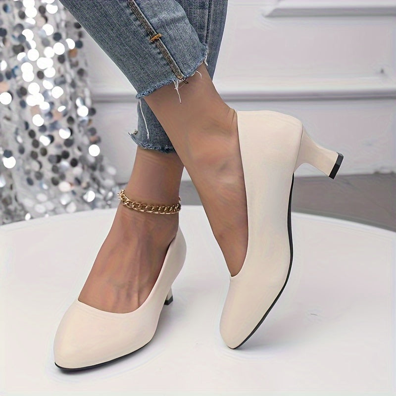 Lotte | Stylish women's pumps with a pointed toe and block heel