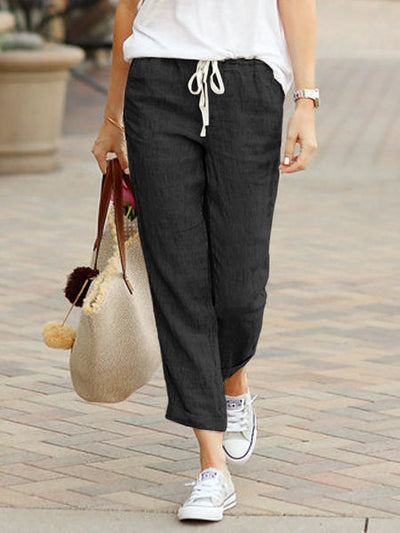 Elisa - Comfortable linen casual trousers for women
