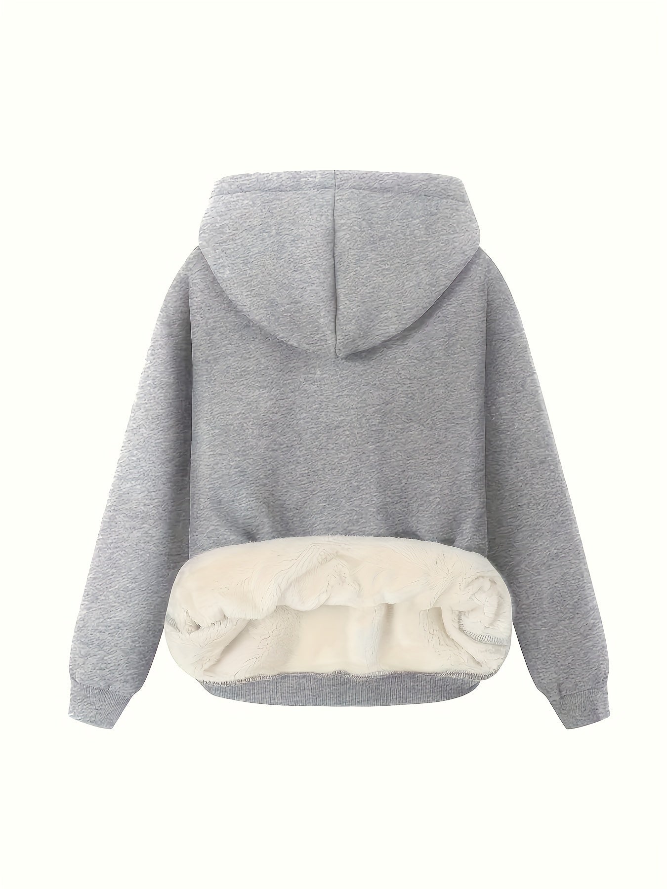 Nina | Effen kleur dames hoodie met fleece voering