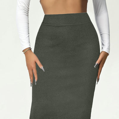 Emma | Plain high-waisted pencil skirt