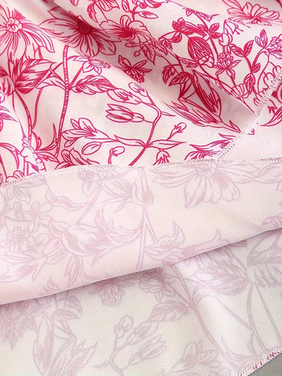 Fleurige hoge taille gelaagde rok