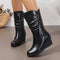 Lotte | Comfortable mid-calf boots with a heel and tassel