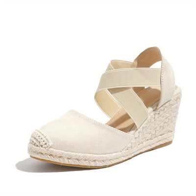 Nina | Dames espadrilles met sleehak