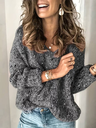 Fien | Knitted sweater with multi-colored wool