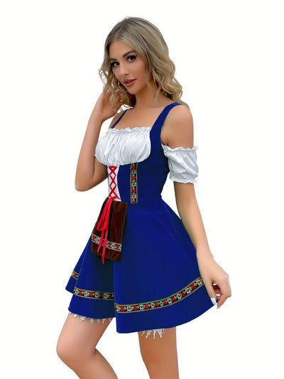 Lotte | Vintage koudschouder dirndl-jurk met strik