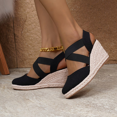 Robin | Comfortabele espadrille wedgesandalen