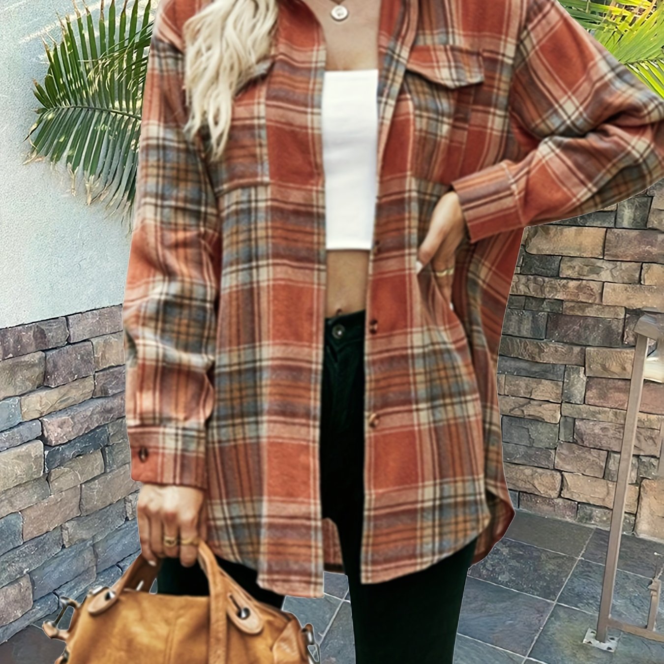 Femke | Karohemd met knopen vooraan