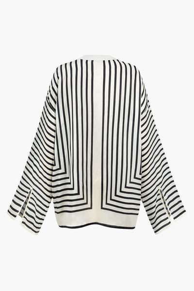 Thalia - Moderne Satijnen Elegant Vrouwen Langsleeve Shirt