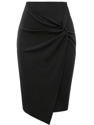 Emma | Sturdy skirt with a twisted front and wrap hem