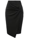 Emma | Sturdy skirt with a twisted front and wrap hem