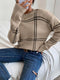 Livienne - Knitted Sweater with Check Pattern | Warm &amp; Stylish