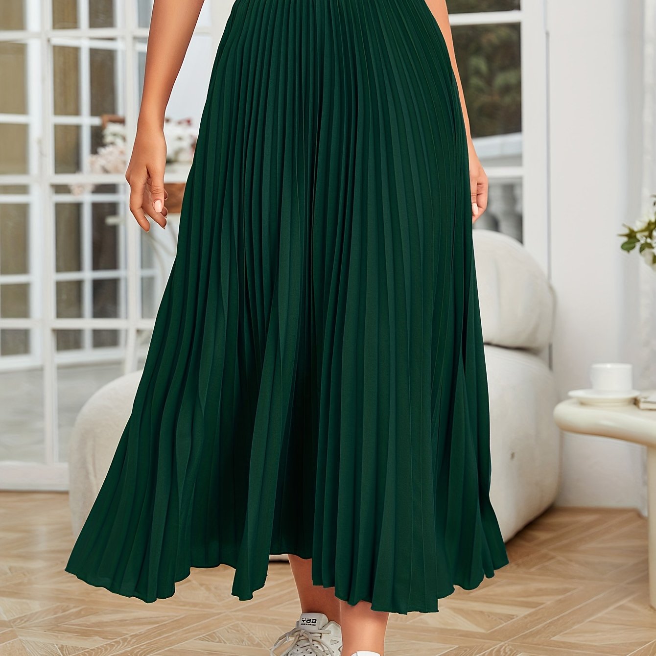 Lotte | Pleated plain loose skirt