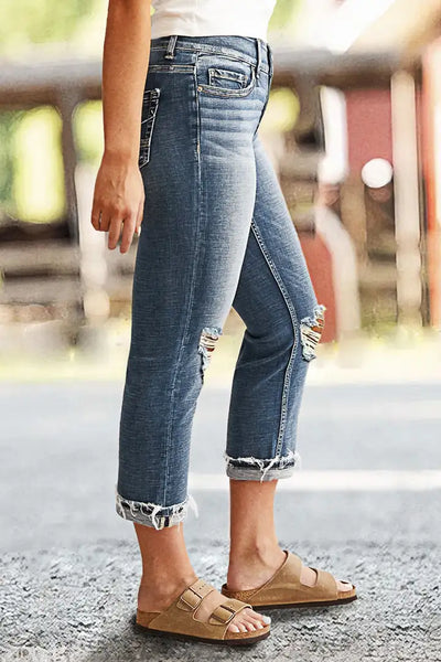 Serenitia - Casual Afgedragen Jeans voor Dames