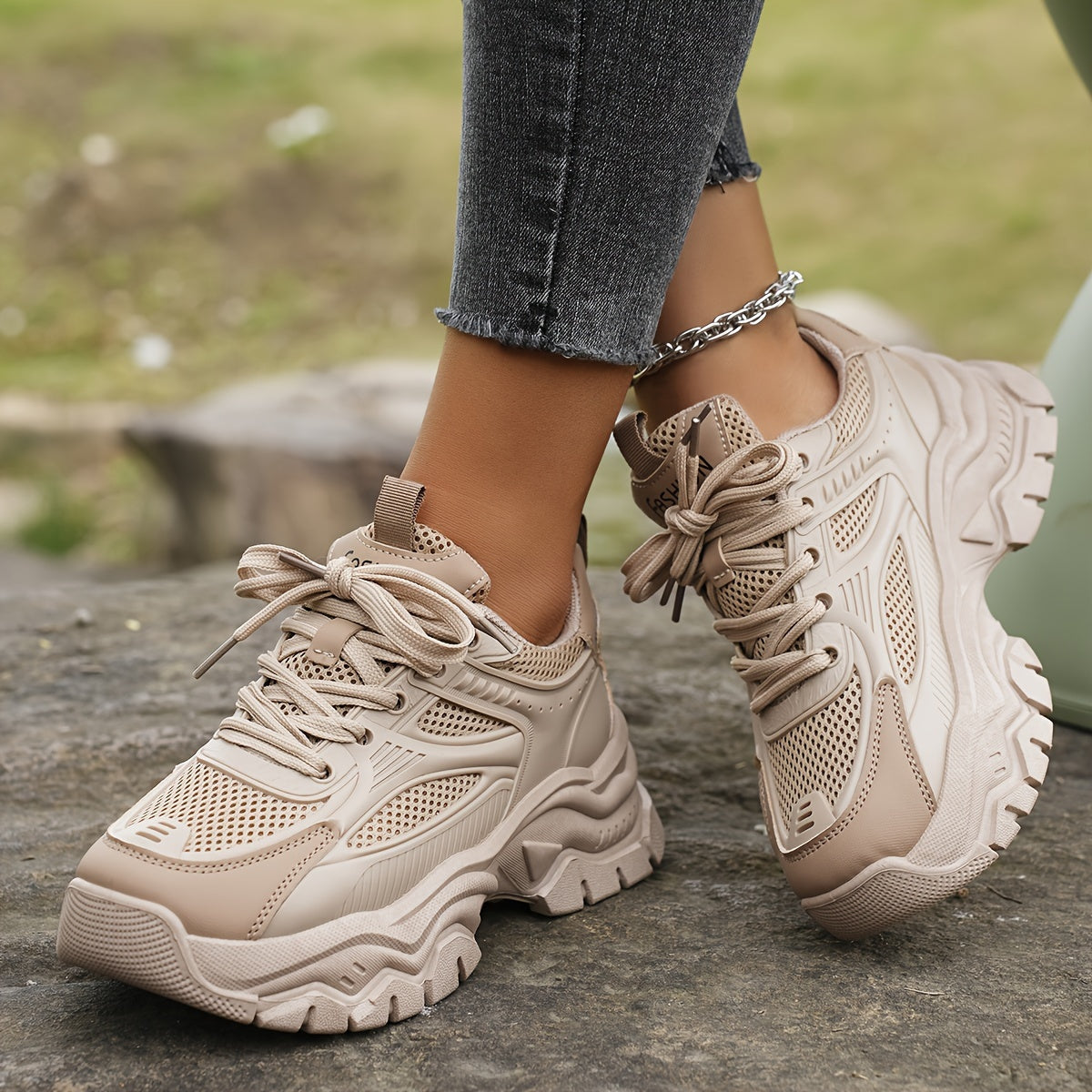 Emma | Comfortabele beige sneakers