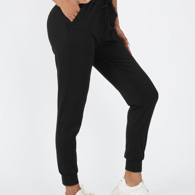 Eva | Effen kleur casual hardloopbroek met zak