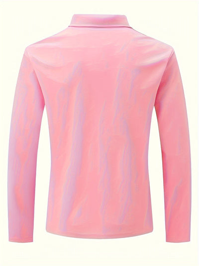 Daan | Effen polo shirt met lange mouw