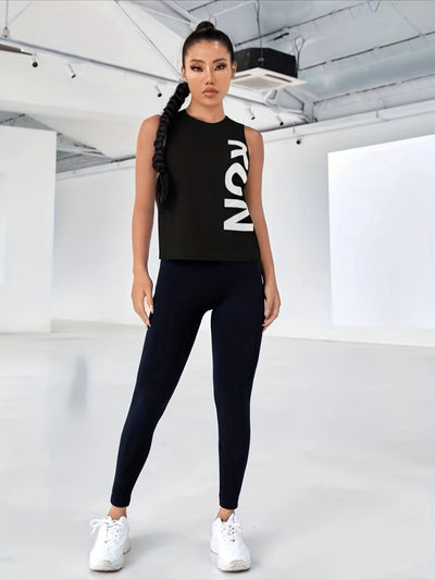 Sara | Casual tanktop met letterprint