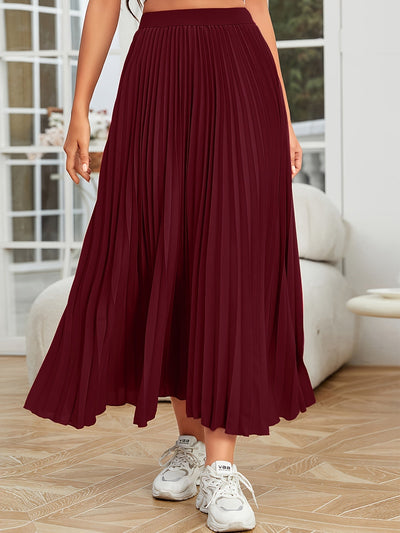 Lotte | Pleated plain loose skirt
