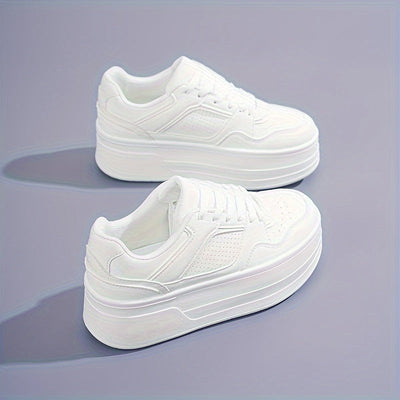 Sienna - Witte Plateau Sneakers | Trendy & Comfortabel