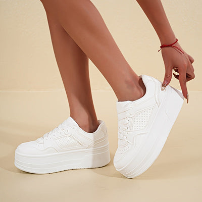 Sienna - Witte Plateau Sneakers | Trendy & Comfortabel