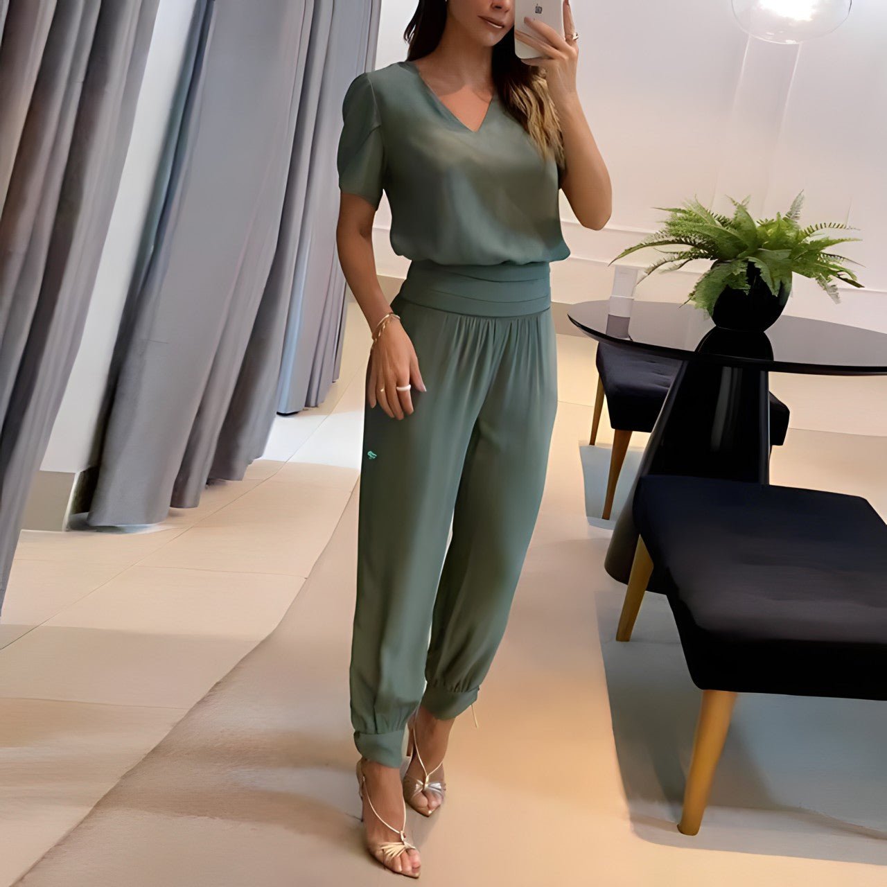 Evelyn - Trendy blouse and pants