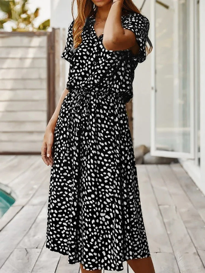 Amira – Midi Jurk met Knoopsluiting