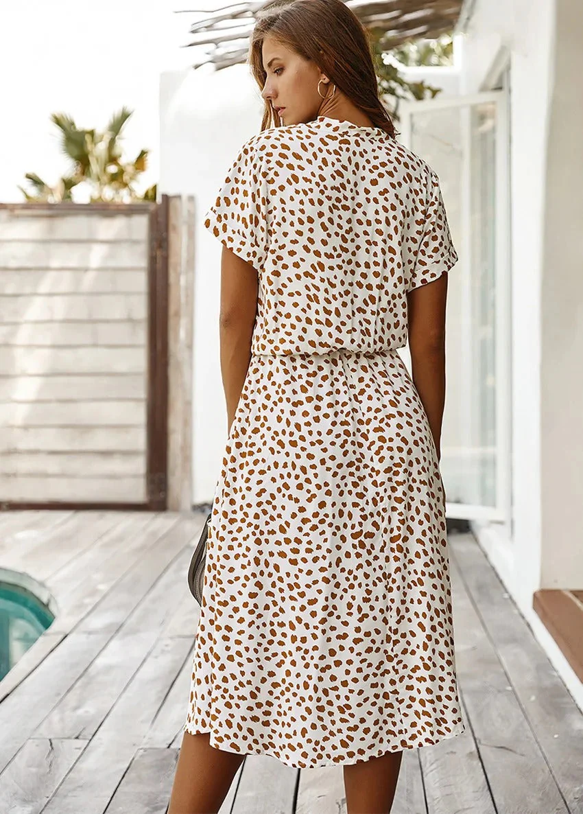 Amira – Midi Jurk met Knoopsluiting