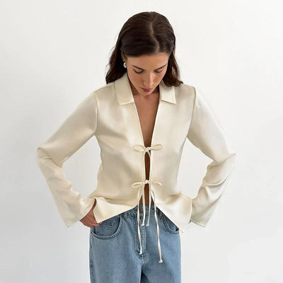 Annebo | Elegante satijnen blouse voor dames