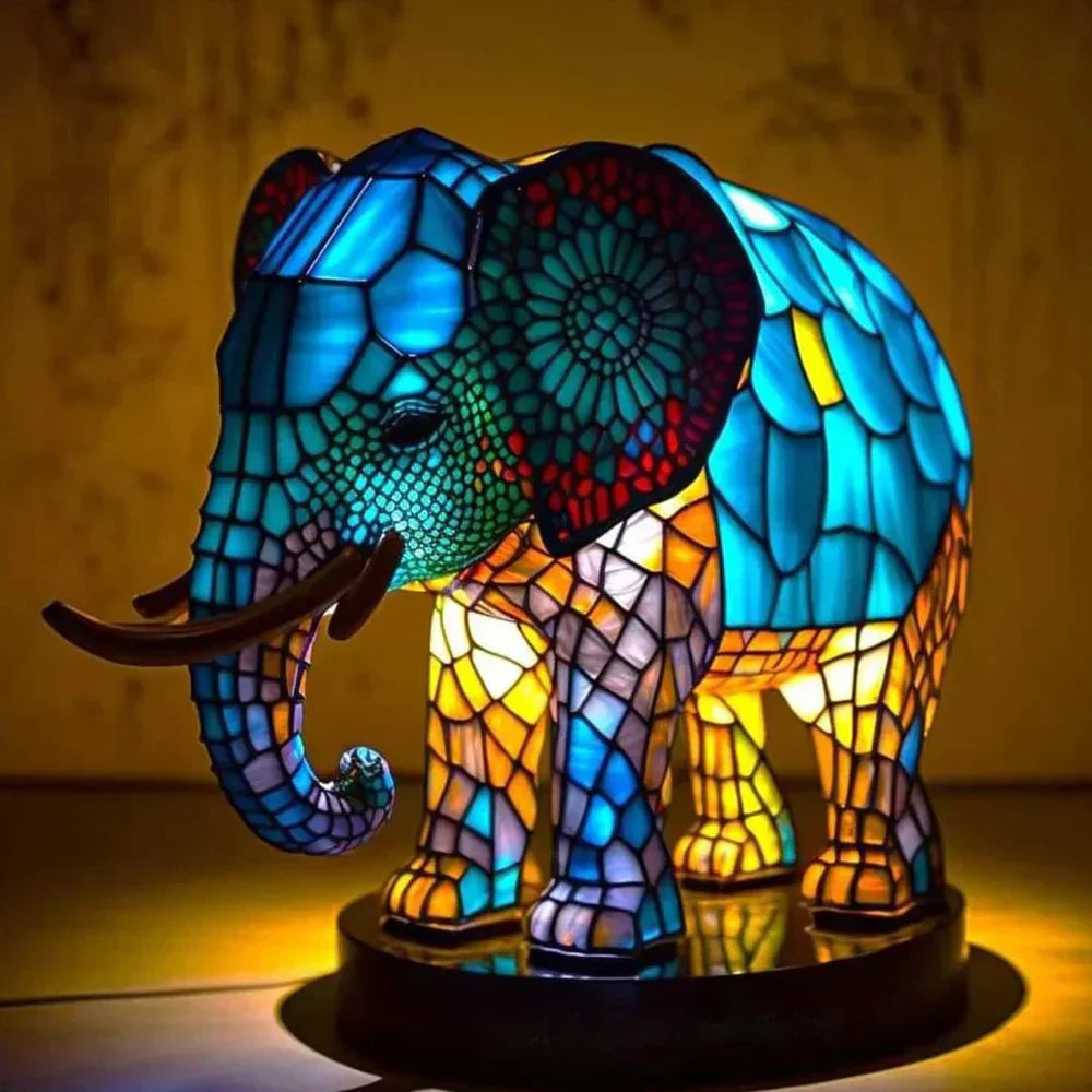 Elaris – Glass Table Lamp with Animal Design