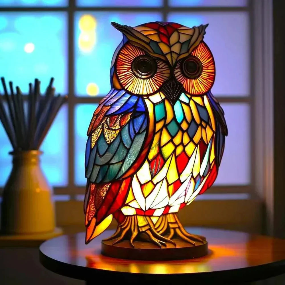 Elaris – Glass Table Lamp with Animal Design