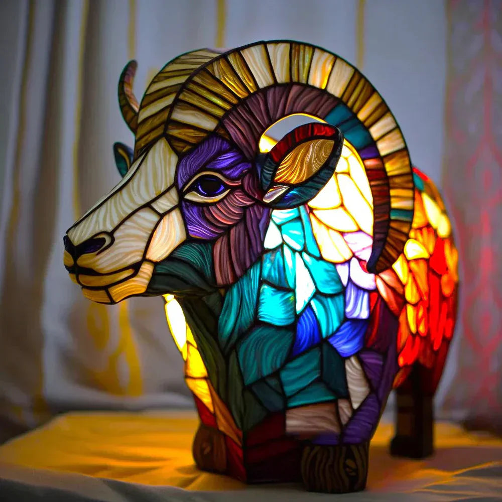 Elaris – Glass Table Lamp with Animal Design
